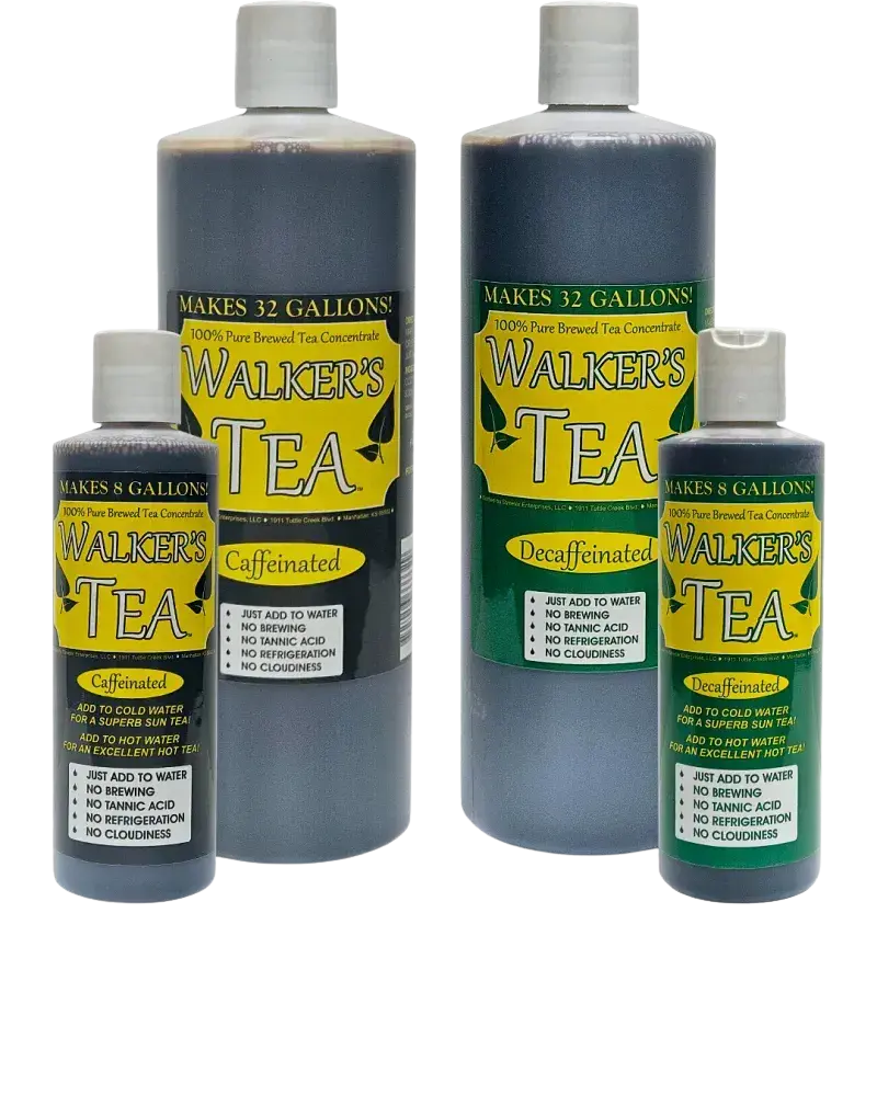 Walker's Tea iced tea concentrate bottles